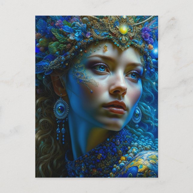 Ethereal Fantasy Art Prinzessin Warrior Mystical Postkarte (Vorderseite)