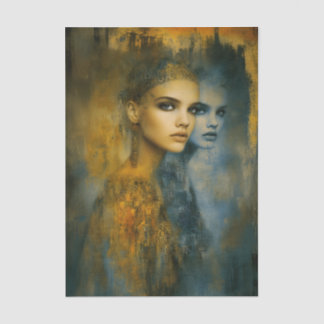 Ethereal Feminine Mystical Duality EW2R Decoupage Seidenpapier