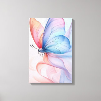 Ethereal Flight: Silk Wings Canvas Print Leinwanddruck