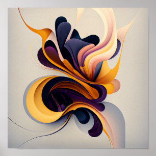 "Ethereal Flow" - "Digital Art Poster" Poster