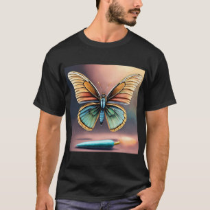"Ethereal Flügel: Vibrant Butterfly Design T - Shi T-Shirt