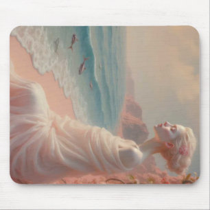 Ethereal Frau am Dreamy Beach Mousepad