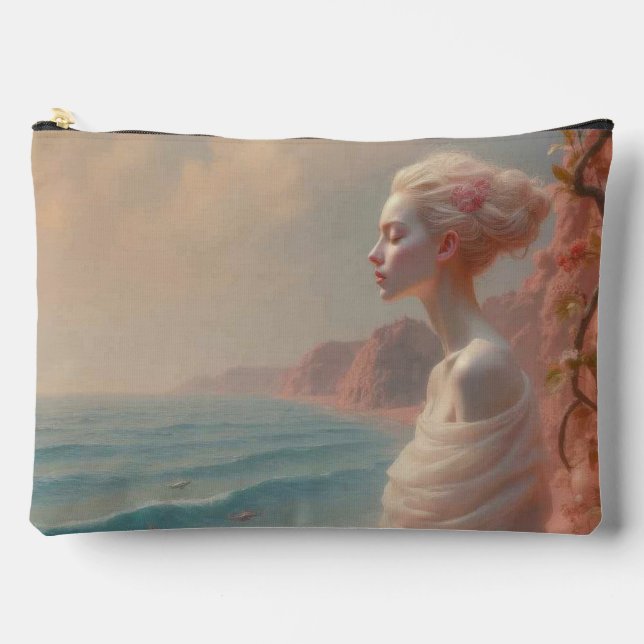 Ethereal Frau am Dreamy Beach Zubehörtasche (Vorderseite)