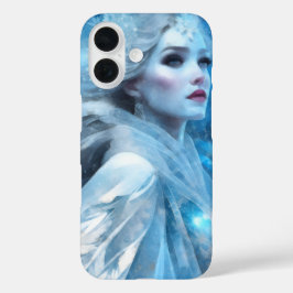 Ethereal Frozen Snow Queen Fantasy Art iPhone 16 Hülle