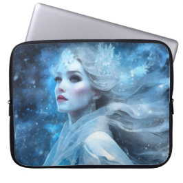 Ethereal Frozen Snow Queen Fantasy Art Laptopschutzhülle