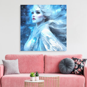 Ethereal Frozen Snow Queen Fantasy Art Leinwanddruck