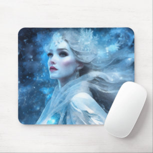 Ethereal Frozen Snow Queen Fantasy Art Mousepad