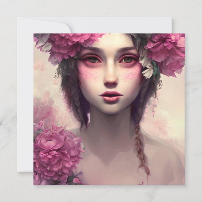 Ethereal Girl mit rosa Freckles (Vorderseite)