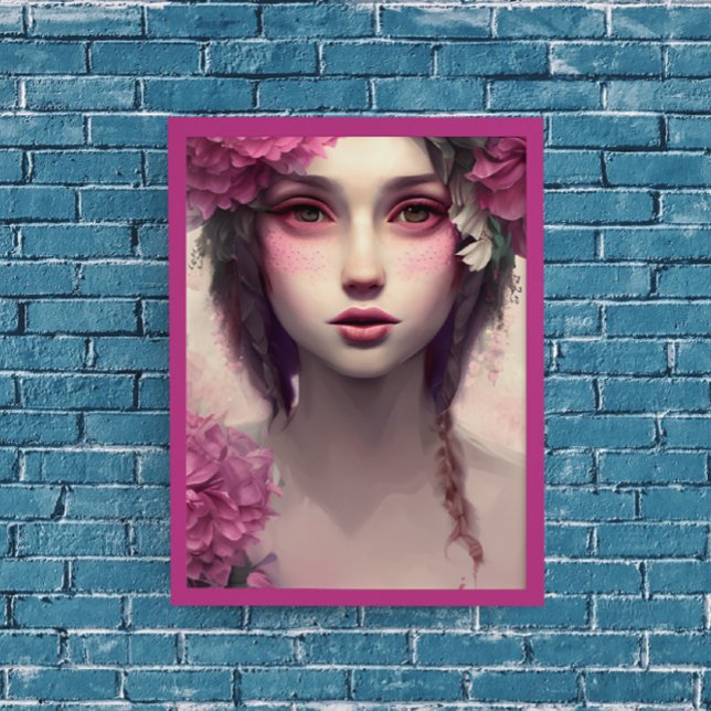 Ethereal Girl mit rosa Freckles Poster (Von Creator hochgeladen)