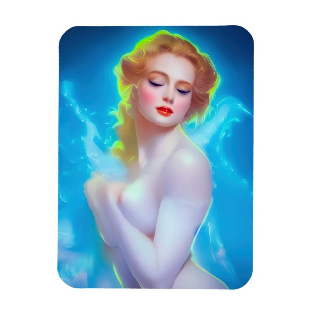 Ethereal Goddess Portrait - surreale Fantasie Magnet (Vertikal)