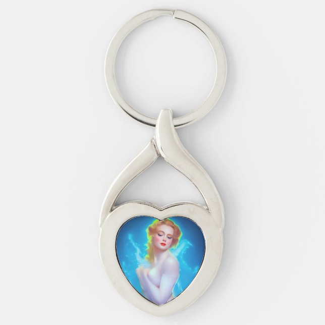 Ethereal Goddess Portrait - surreale Fantasie Schlüsselanhänger (Vorderseite)