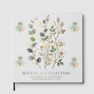 Ethereal Gold & Sage Botanical Collection Gästebuch