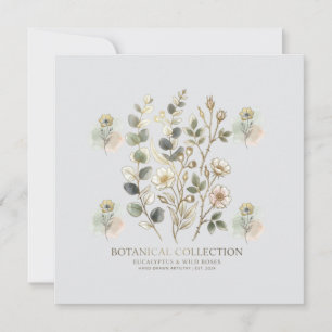 Ethereal Gold & Sage Botanische Kollektion Einladung