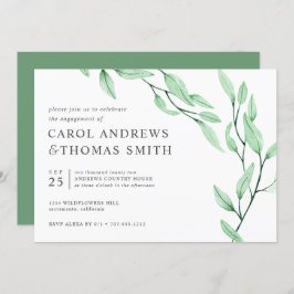 Ethereal Green | Chic Botanic Engagement Party Einladung