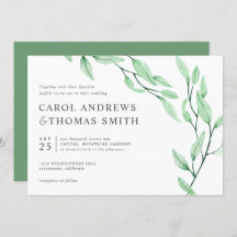 Ethereal Green | Chic Botanical Blätter Hochzeit