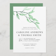 Ethereal Green | Chic Botanical Blätter Hochzeit