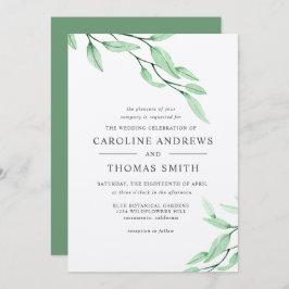 Ethereal Green | Hochzeit von eleganten botanische Einladung