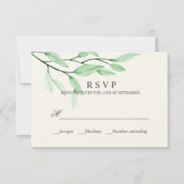 Ethereal Green | WEDING RESPONSE UAWG RSVP Karte