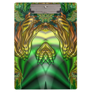 ETHEREAL! Grün, Orange, Schwarz, Gelb und Grau Klemmbrett