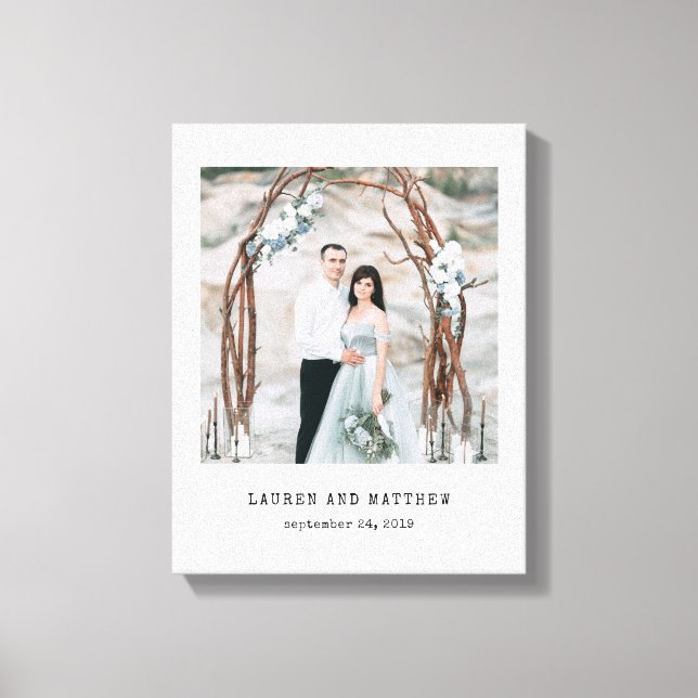 Ethereal Hochzeit | Foto und Schreibmaschine Leinwanddruck (Vorderseite)