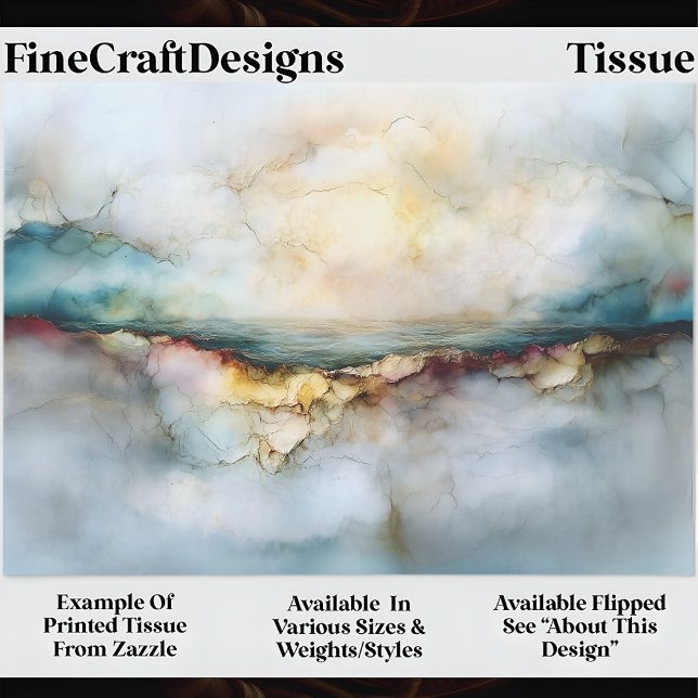 Ethereal Horizon Abstrakte Landschaft EF6L Decoupa Seidenpapier (Von Creator hochgeladen)
