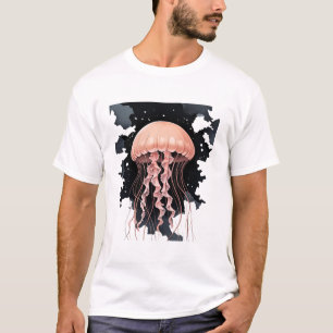 Ethereal Jellyfish Drift - Art T-Shirt on Bale Bla