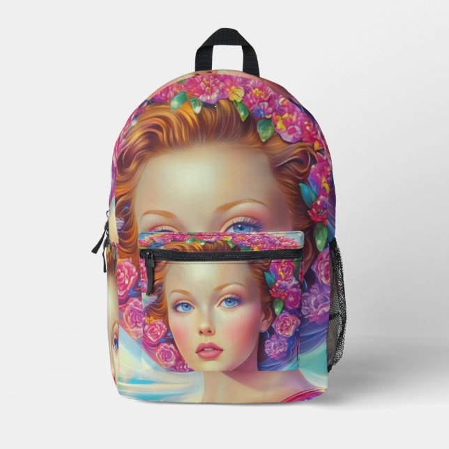 Ethereal-Kronenportrait Bedruckter Rucksack (Vorderseite)