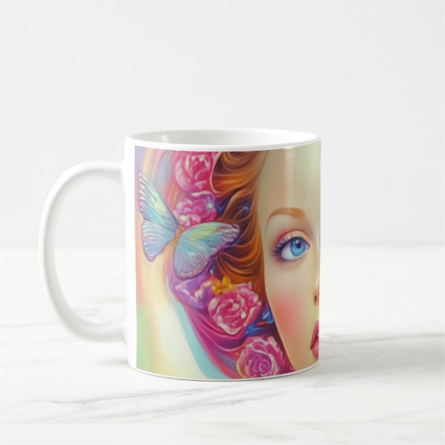 Ethereal-Kronenportrait Kaffeetasse (Links)