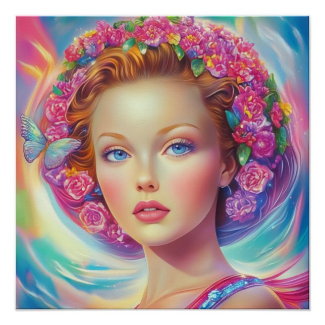 Ethereal-Kronenportrait Poster (Vorderseite)