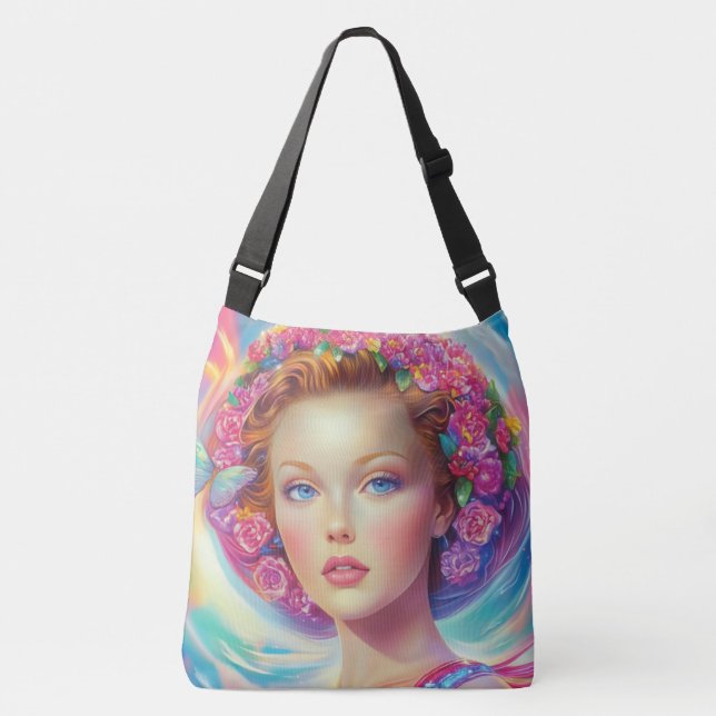 Ethereal-Kronenportrait Tragetaschen Mit Langen Trägern (Vorderseite)