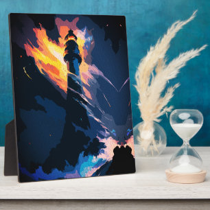 Ethereal Leuchtturm - Dramatisches Meer Fotoplatte