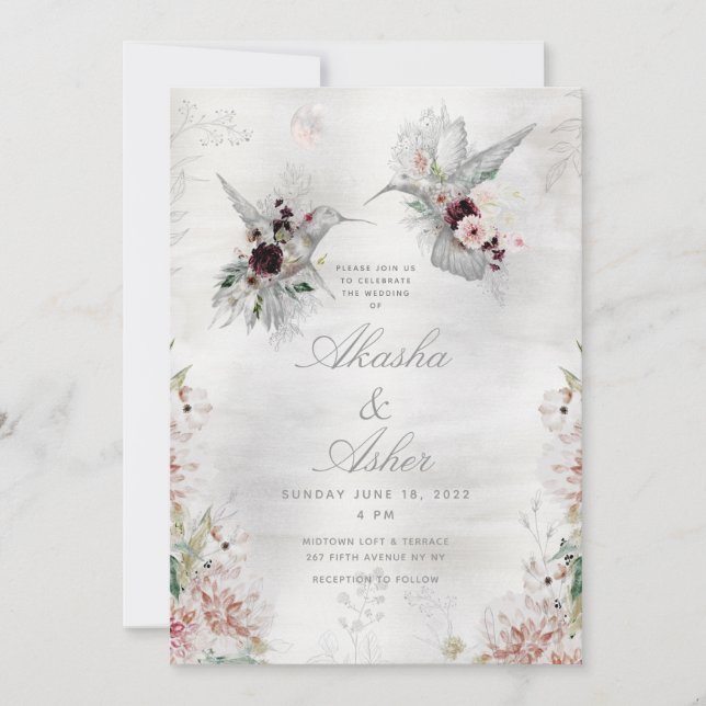 Ethereal Liebe Wedding Invitation Suite Einladung (Vorderseite)