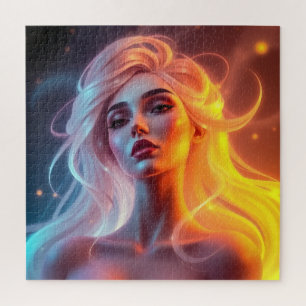 Ethereal Light Fantasy Woman - Vibrannte Art Puzzle