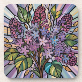 Ethereal Lilacs verklebtes Glas Kunststoff-Unterse Getränkeuntersetzer