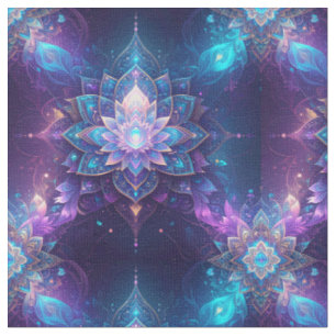 Ethereal Lotus Mandala Fabric Stoff
