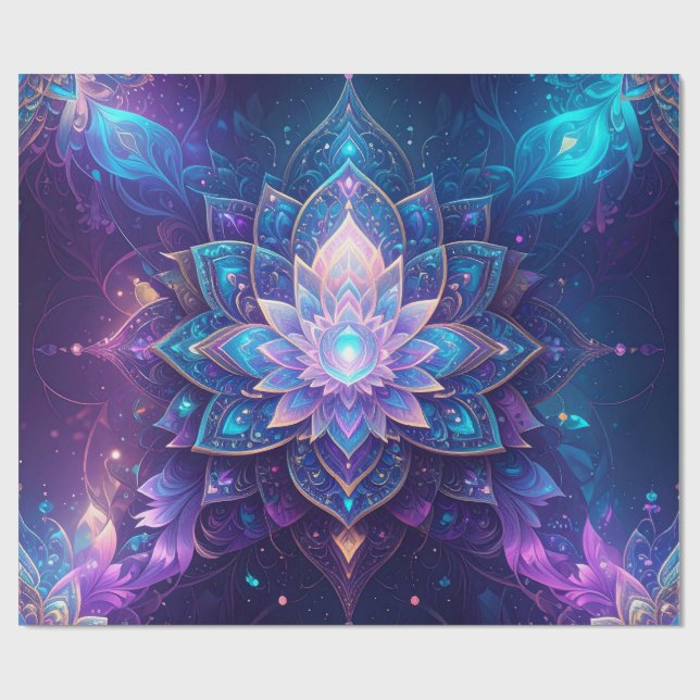 Ethereal Lotus Wrapping Paper Geschenkpapier (Flach)