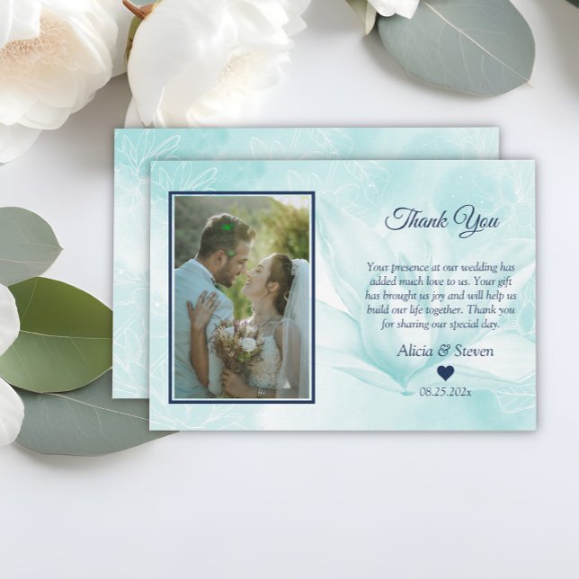 Ethereal Magnolia Blume, Hochzeit Dankeskarte (Von Creator hochgeladen)