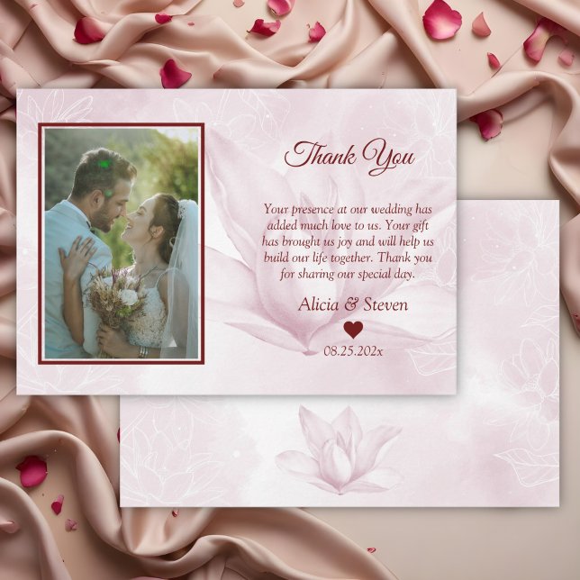 Ethereal Magnolia Blume, Hochzeit Dankeskarte (Von Creator hochgeladen)