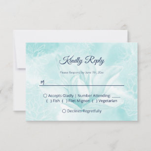 Ethereal Magnolia Blume, Hochzeit RSVP Karte