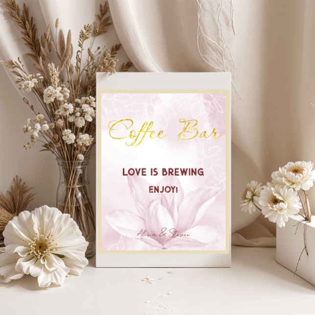 Ethereal Magnolia Blume, Hochzeitcoffee Bar Poster (Von Creator hochgeladen)