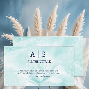 Ethereal Magnolia Blume, Hochzeitdetails Begleitkarte