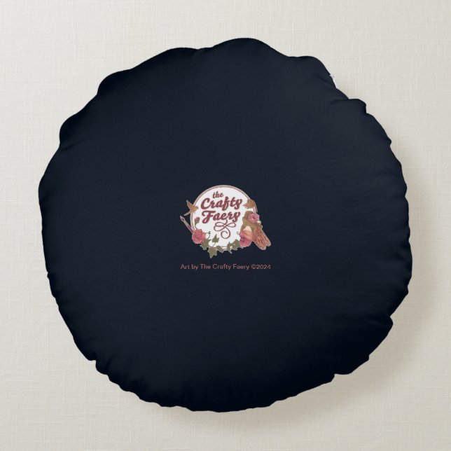 Ethereal Mermail Rundes Kissen (Rückseite)