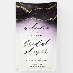 Ethereal Mist Ombre Amethyst Brautparty Willkommen Banner