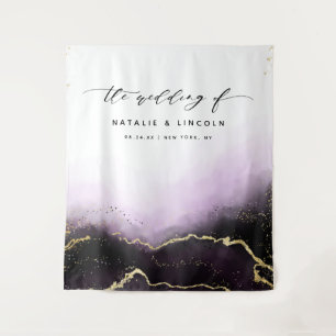 Ethereal Mist Ombre Amethyst Foto Stand Hintergrun Wandteppich