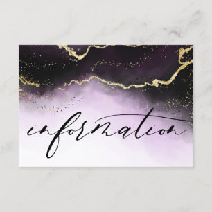 Ethereal Mist Ombre Amethyst Hochzeitsinformatione Begleitkarte