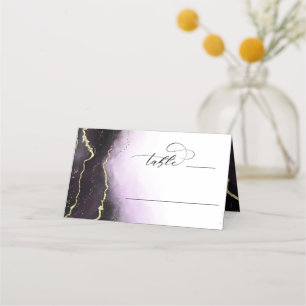 Ethereal Mist Ombre Amethyst Wedding Tischnummer Platzkarte