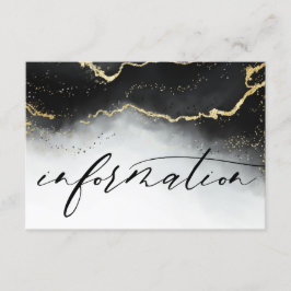 Ethereal Mist Ombre Black Wedding Informationen Begleitkarte