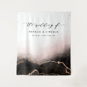 Ethereal Mist Ombre Blush Foto Stand Hintergrund Wandteppich