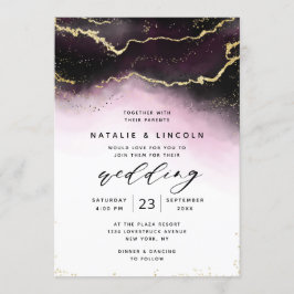 Ethereal Mist Ombre Watercolor Moody Wedding Einladung