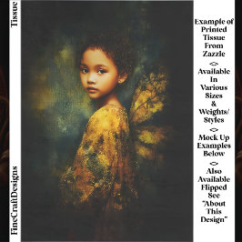 Ethereal Mixed Race Fairy im Herbst EG4L Decoupage Seidenpapier